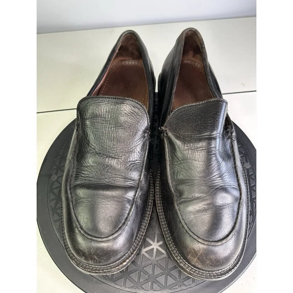 Brooks Brothers Brown Leather Vintage Oxford Loafers Shoes - 10 D - Italy